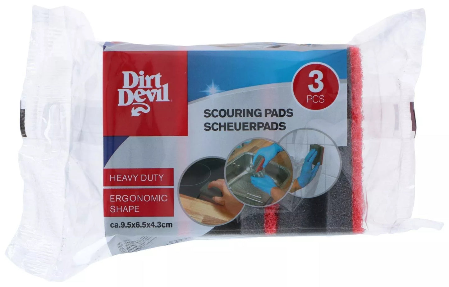 Dirt Devil valymo kempinės su ergonomišku sukibimu, 3 vnt., 95 × 65 × 43 mm 871125247761