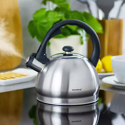 Klausberg nerūdijančio plieno virdulys su švilpuku, 1,8 l KB-7042