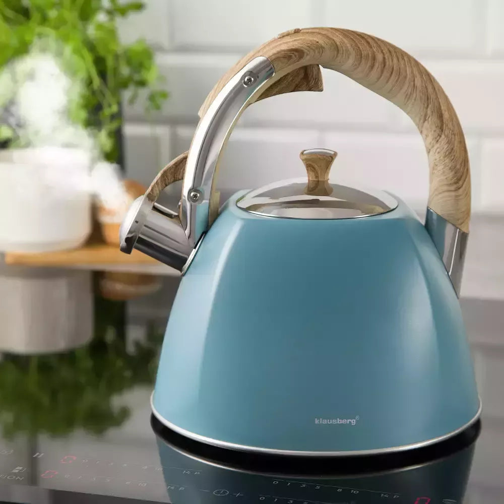 Klausberg nerūdijančio plieno virdulys su švilpuku, 3 l, turkio KB-7499