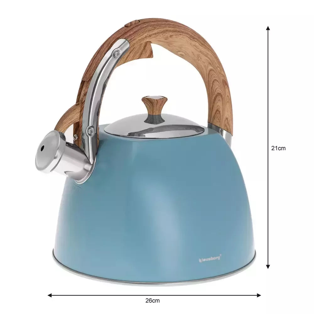 Klausberg nerūdijančio plieno virdulys su švilpuku, 3 l, turkio KB-7499