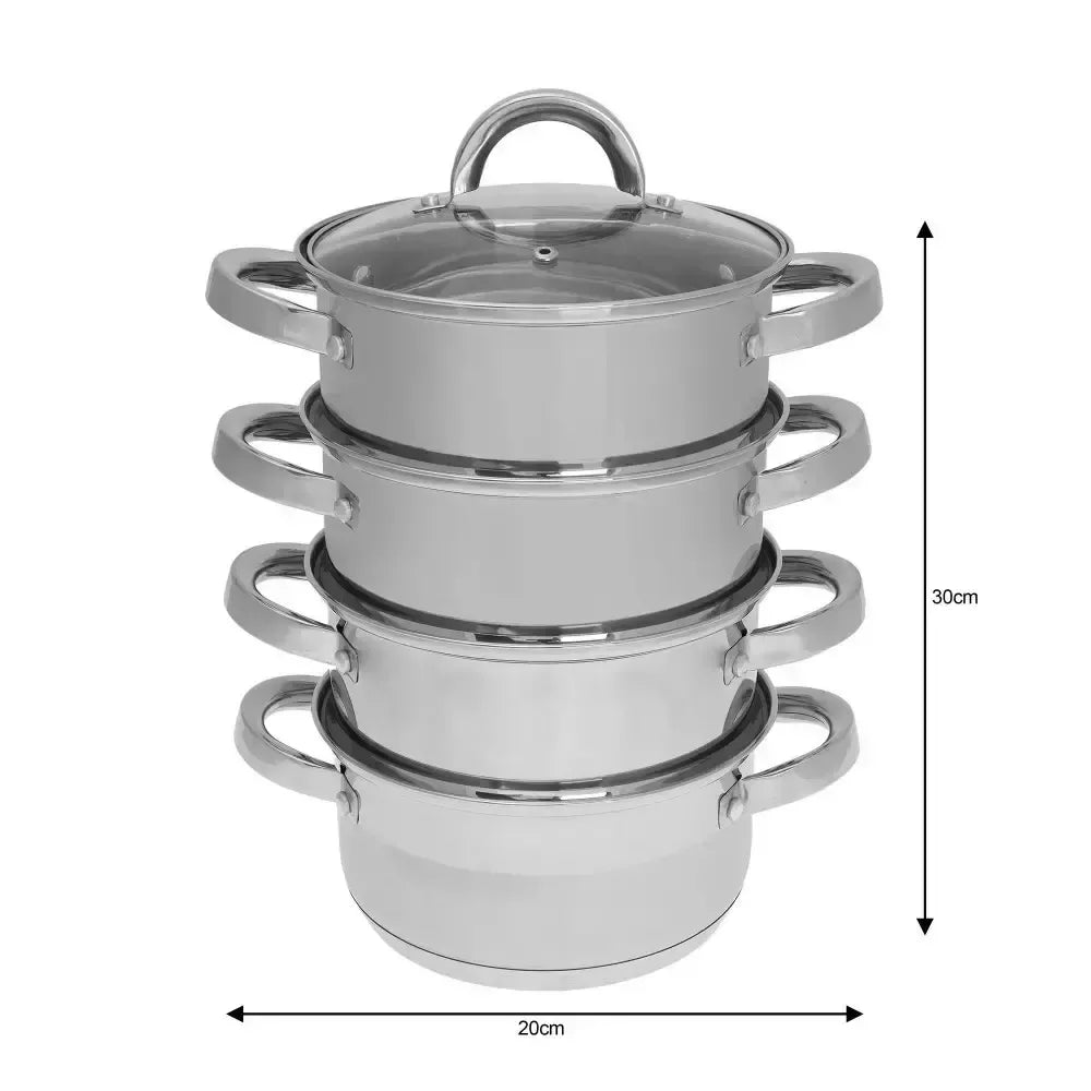 Klausberg nerūdijančio plieno garpuodis, 5 dalių, Ø18 cm KB-7137