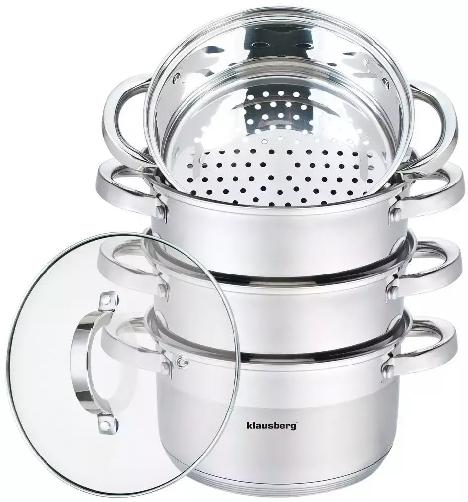 Klausberg nerūdijančio plieno garpuodis, 5 dalių, Ø18 cm KB-7137