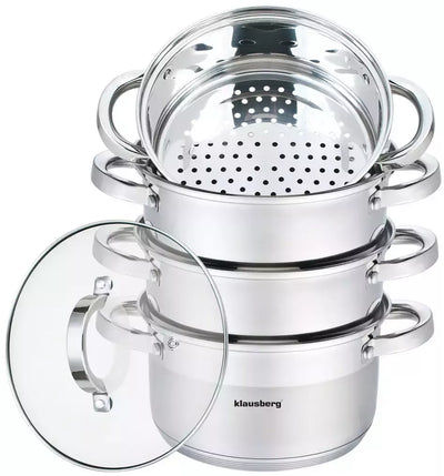 Klausberg nerūdijančio plieno garpuodis, 5 dalių, Ø18 cm KB-7137