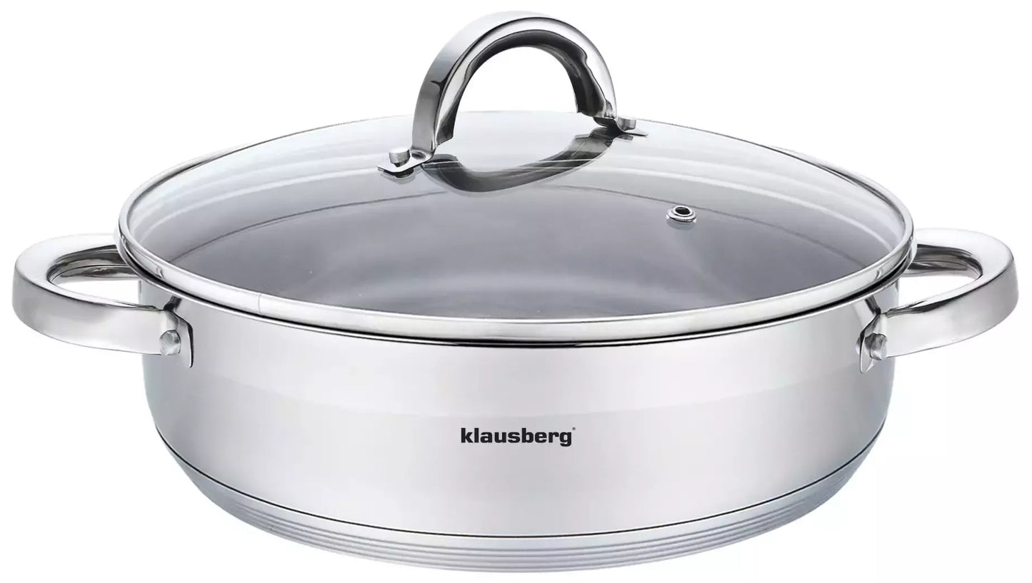 Klausberg nerūdijančio plieno puodas, 6 l, Ø28 cm KB-7174