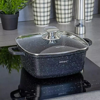 KINGHoff marmurinis puodas su dangčiu, 2,8 l, 20×20 cm KH-1601