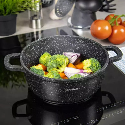 KINGHoff marmurinis puodas su dangčiu, 5,6 l, Ø26 cm KH-1596