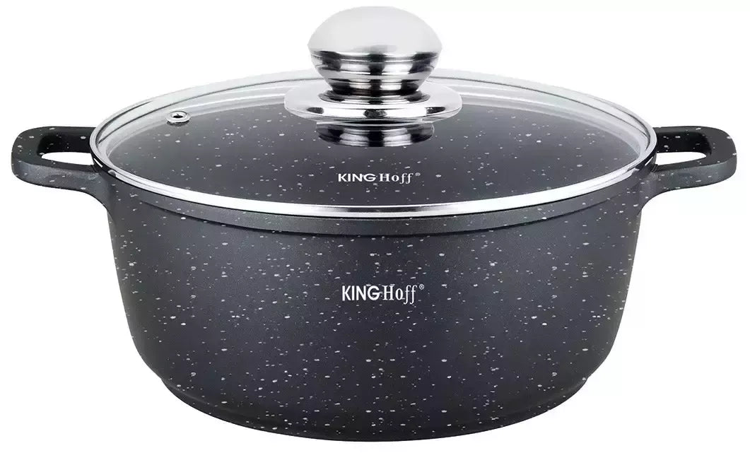 KINGHoff marmurinis puodas su dangčiu, 5,6 l, Ø26 cm KH-1596