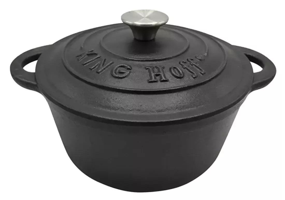 KINGHoff ketaus puodas su rankenomis, juodas, 4 l, Ø24 cm, KH-1476