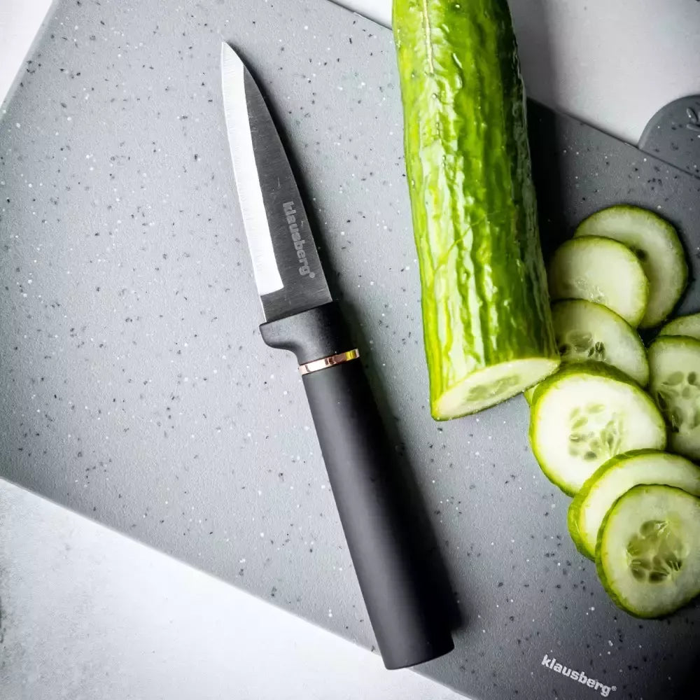 Klausberg virtuvinių peilių ir pjaustymo lentelių rinkinys su stovu, 10 dalių, KB-7834