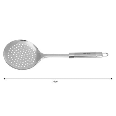 Kinghoff kiauras virtuvinis šaukštas, plieninis, 34 cm KH-3392