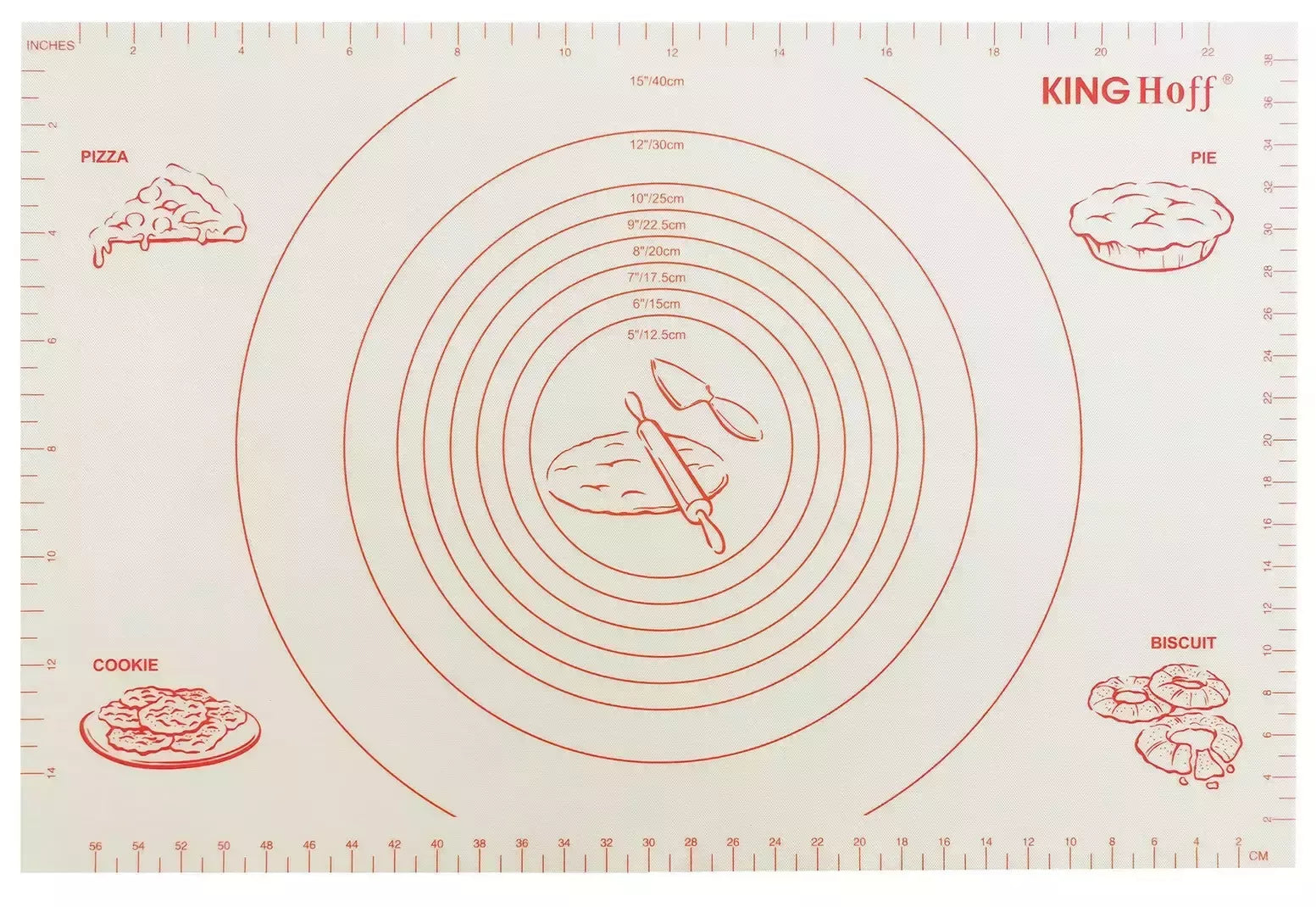 Kinghoff silikoninis kepimo kilimėlis 60 × 40 cm KH-1537