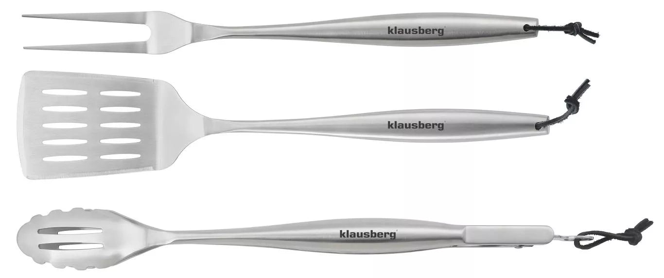 Klausberg grilio įrankių rinkinys, 3 dalių, nerūdijantis plienas KB-7900