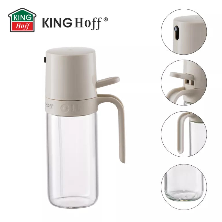 Kinghoff aliejaus ir acto purkštuvas 250 ml stiklinis KH-2005