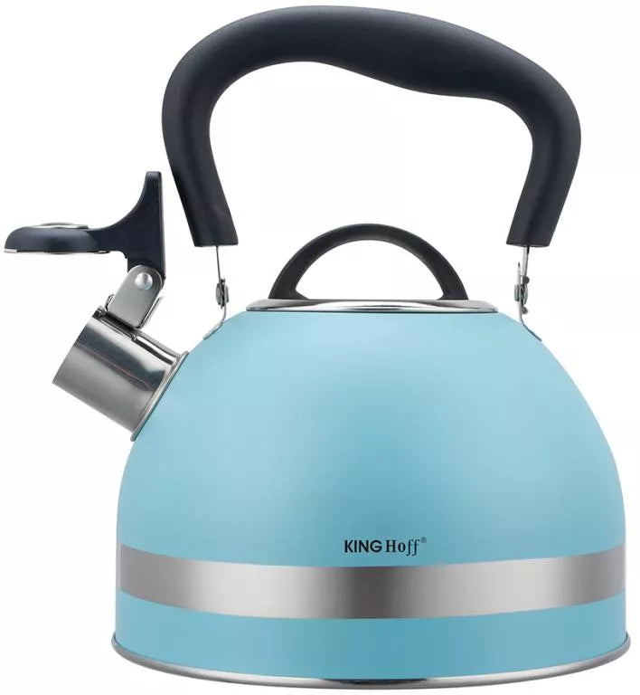 KINGHoff nerūdijančio plieno virdulys su švilpuku, 1,8 l, mėlynas KH-1857