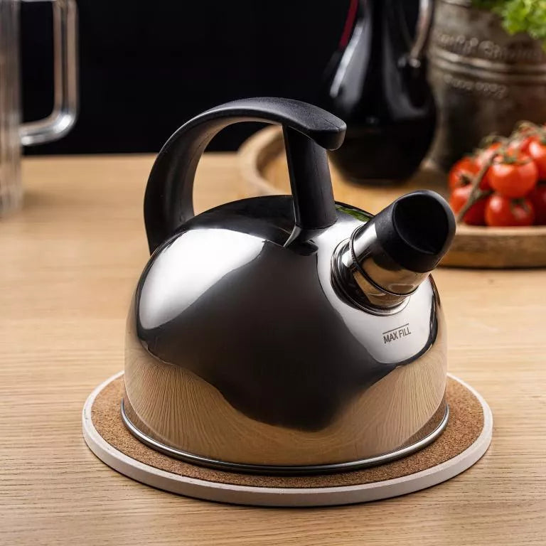 KINGHoff nerūdijančio plieno virdulys su švilpuku, 1,5 l, sidabrinis KH-1896