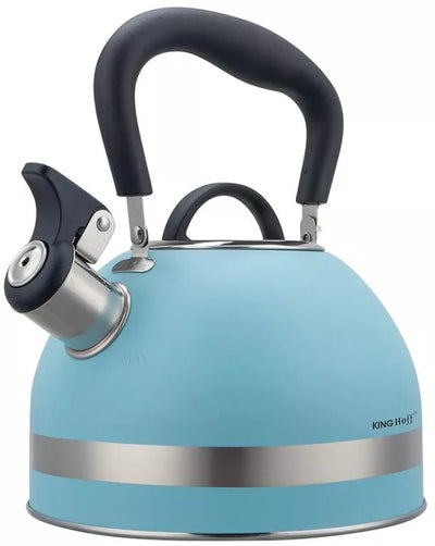 KINGHoff nerūdijančio plieno virdulys su švilpuku, 1,8 l, mėlynas KH-1857