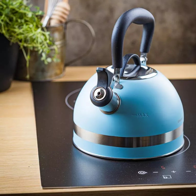 KINGHoff nerūdijančio plieno virdulys su švilpuku, 1,8 l, mėlynas KH-1857