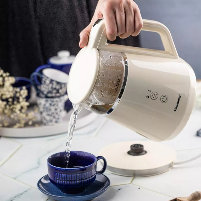 Klausberg elektrinis virdulys, stiklinis, LED valdymas, 1 l KB-7893