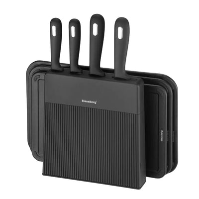 Klausberg virtuvinių peilių ir pjaustymo lentelių rinkinys su stovu 8 dalių KB-7980