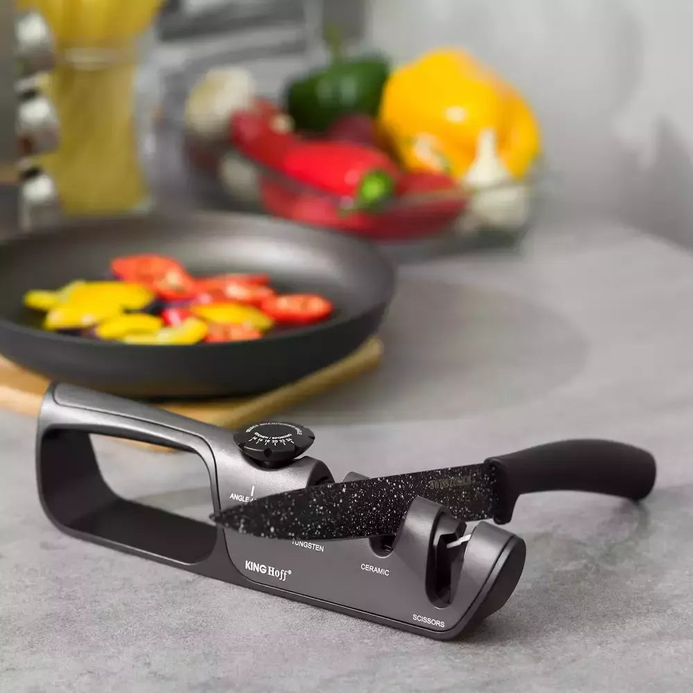 KINGHoff reguliuojamas peilių ir žirklių galąstuvas KH-1636