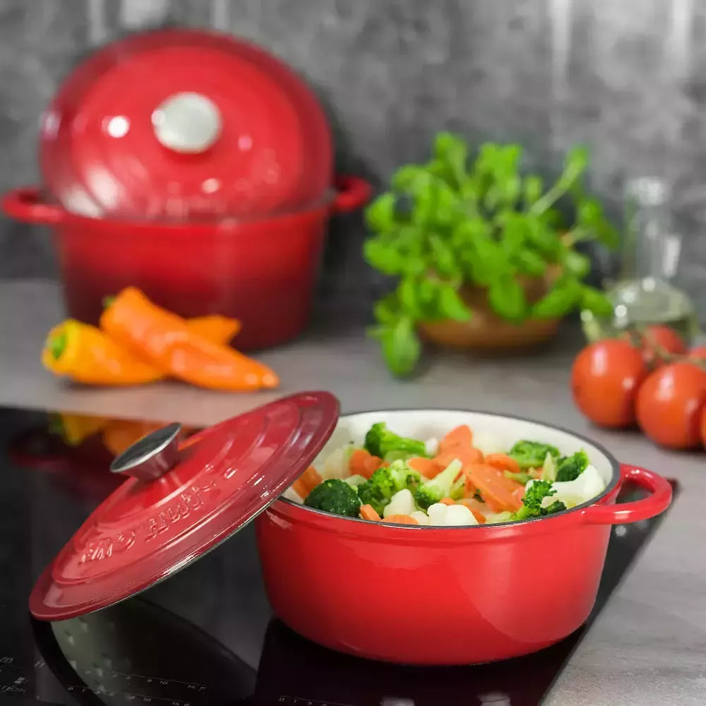 Kinghoff ketaus puodas raudonas Ø21 cm 2,4 l KH-1614