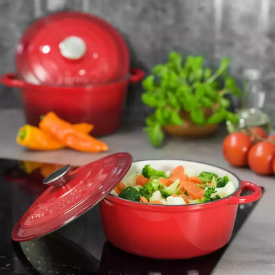 Kinghoff ketaus puodas raudonas Ø21 cm 2,4 l KH-1614