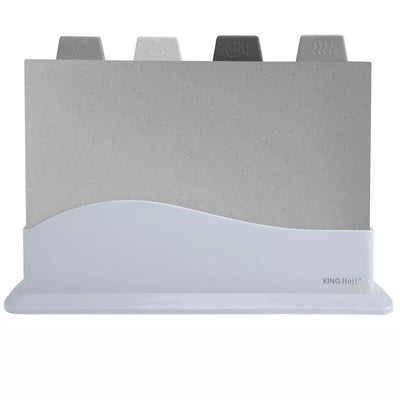 KINGHoff pjaustymo lentelių rinkinys su stovu, 4 dalių KH-1743