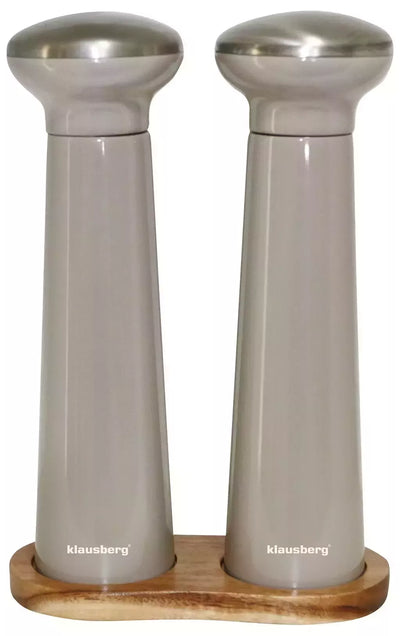 Klausberg druskos ir pipirų malūnėlių rinkinys su akacijos stovu KB-7595