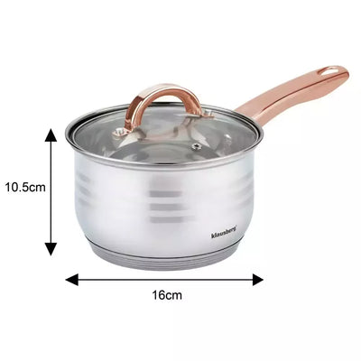 Klausberg nerūdijančio plieno puodų rinkinys, kelių dydžių KB-7700