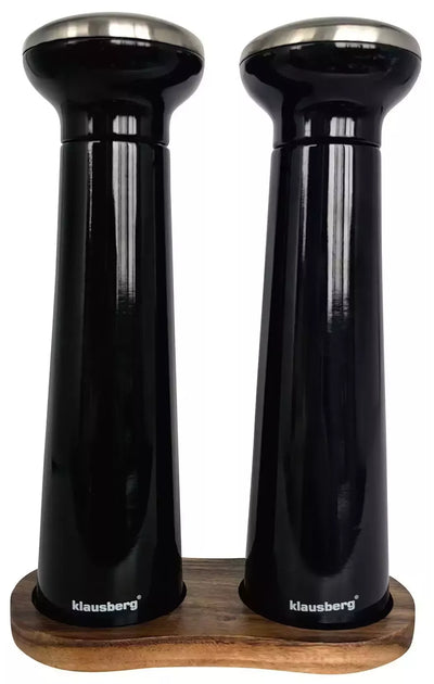 Klausberg druskos ir pipirų malūnėliai su akacijos medienos stovu KB-7705