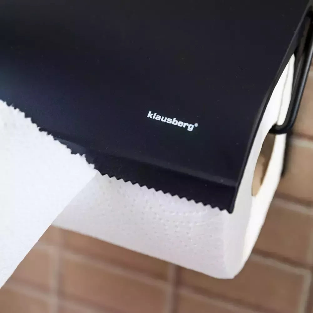 Klausberg sieninis popierinių rankšluosčių laikiklis, juodas KB-7714