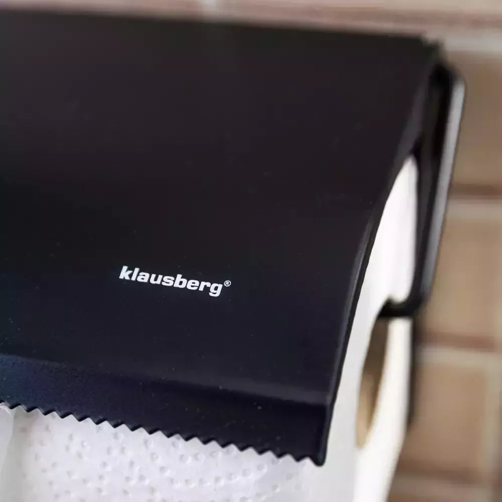 Klausberg sieninis popierinių rankšluosčių laikiklis, juodas KB-7714