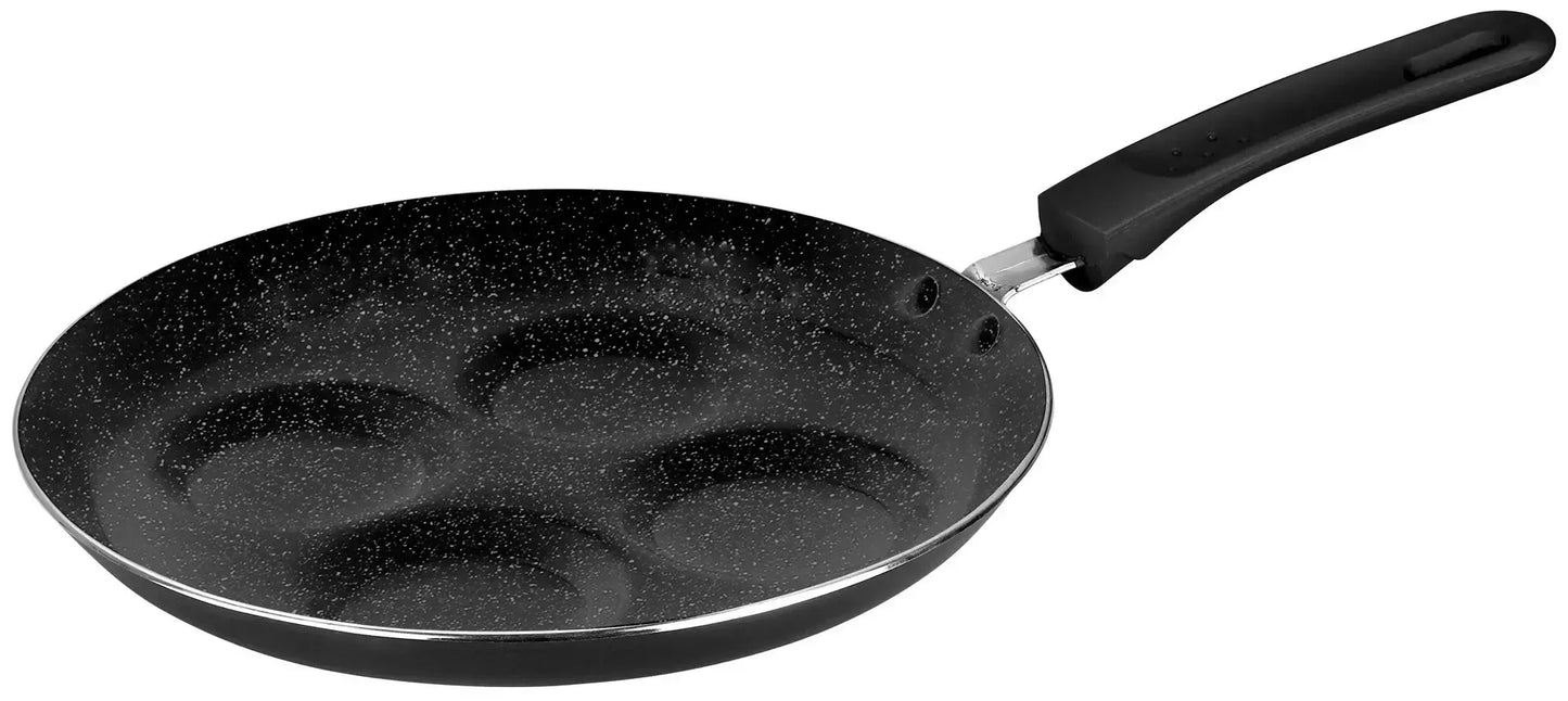 Aliumininė blyninė keptuvė su neprisvylančia danga, Ø24 cm, juoda KH-3928