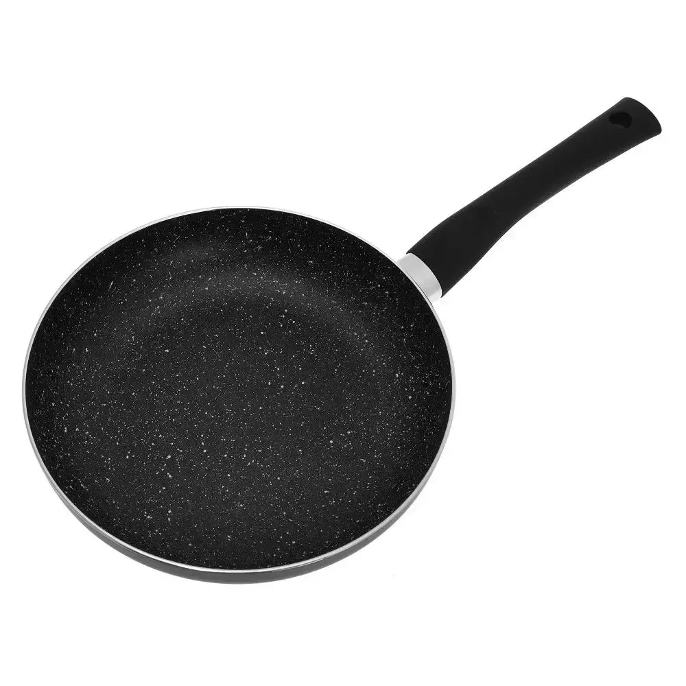 Aliumininė keptuvė su marmurine danga ir dangčiu, Ø24 cm, juoda KH-3957