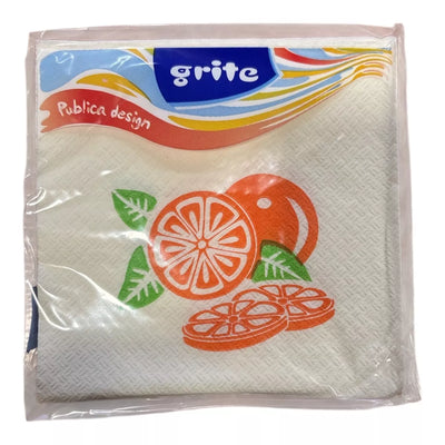 Grite popierinės servetėlės baltos 24 × 24 cm 50 vnt.