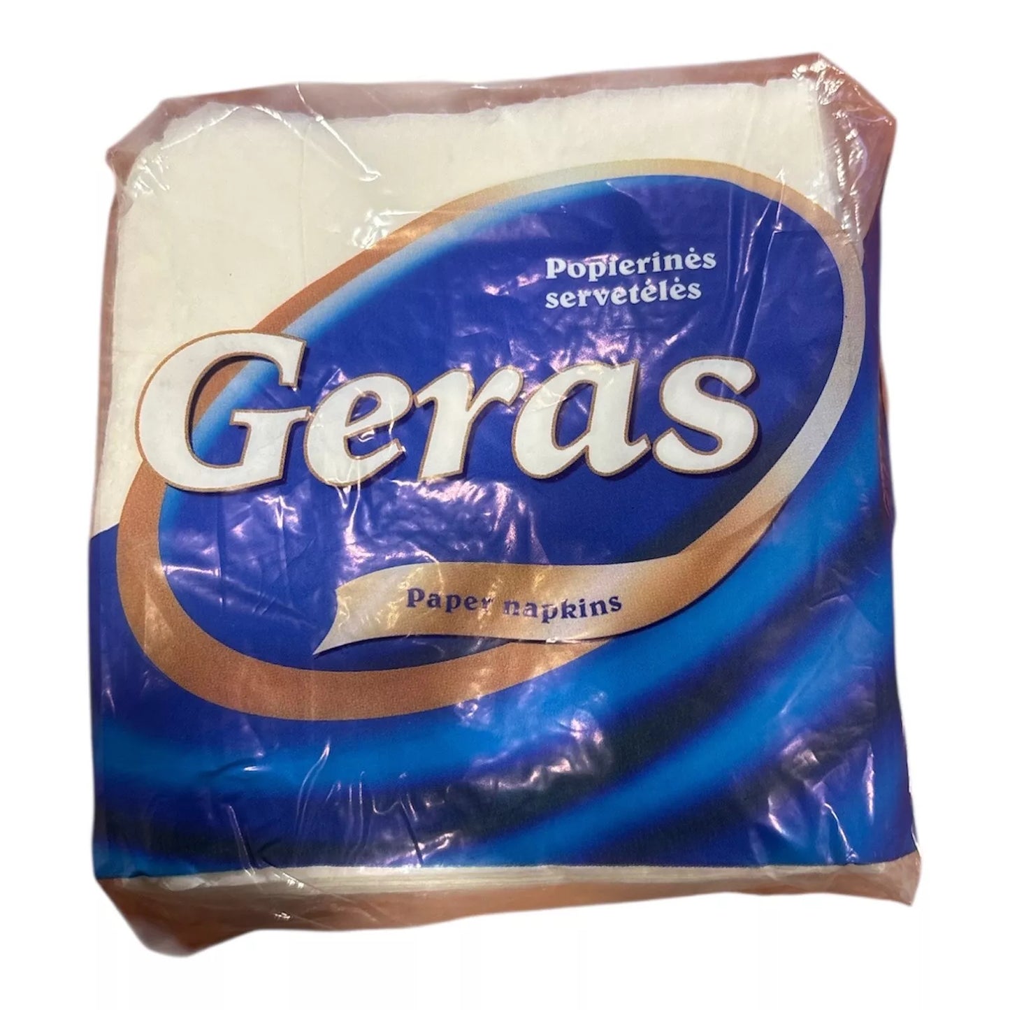 GERAS popierinės servetėlės baltos 24 × 24 cm 100 vnt.