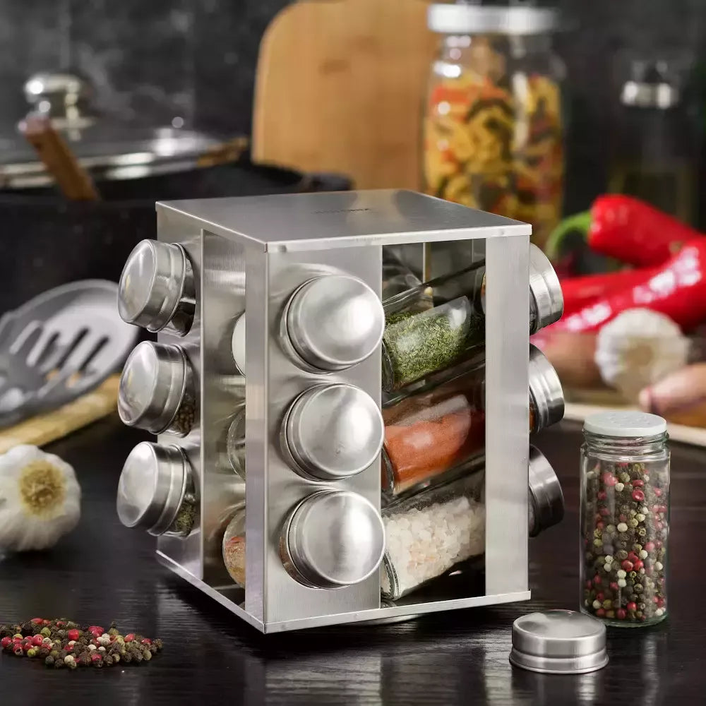 KINGHoff prieskonių indelių rinkinys su stovu, 13 dalių KH-4008