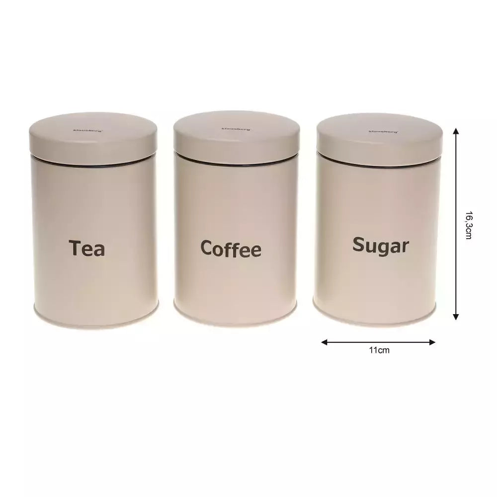 Klausberg birių produktų dėžučių rinkinys, 3 vnt., smėlio spalvos KB-7452