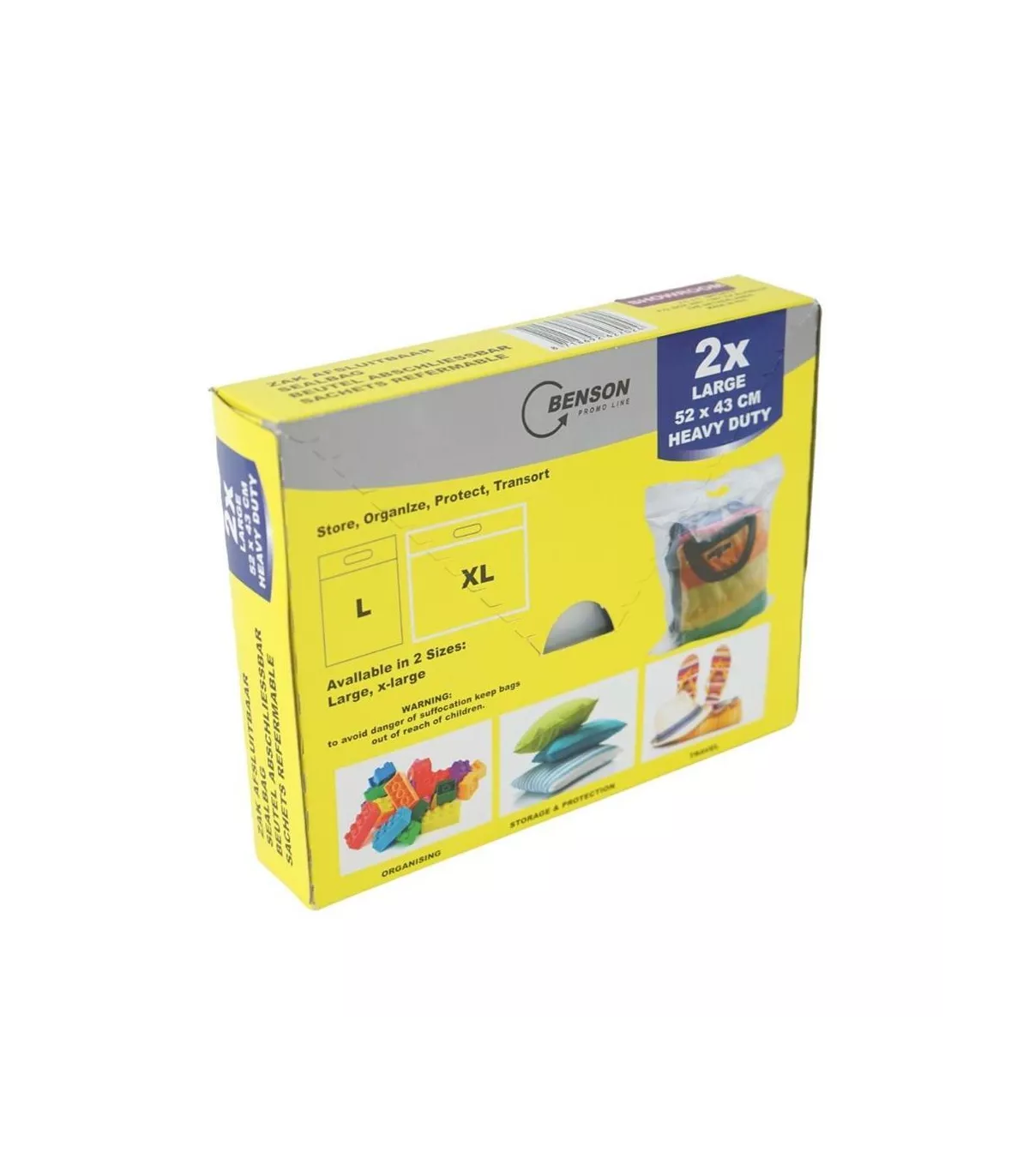 Benson sandėliavimo maišai su užtrauktuku 52 × 43 cm 2 vnt.