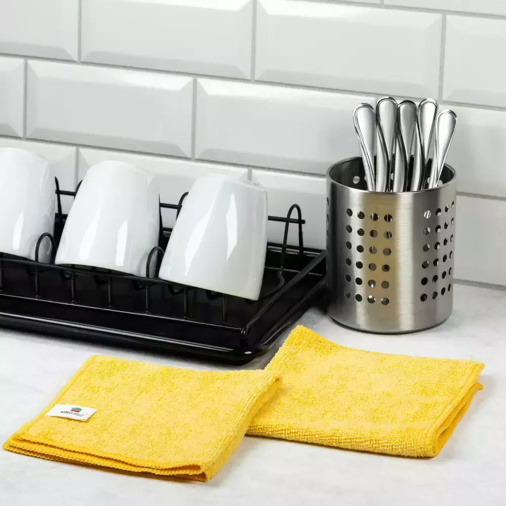 Kinghoff mikropluošto šluostės geltonos 32 × 32 cm 2 vnt. KH-2112