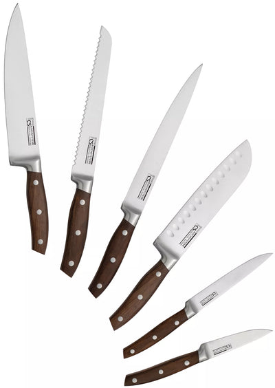 CS Kochsysteme SOLTAU virtuvinių peilių ir įrankių rinkinys su mediniu stovu, 12 dalių