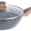 Aliuminis wok su marmurine–keramine danga ir dangčiu, Ø28 cm, pilkas KH-1584